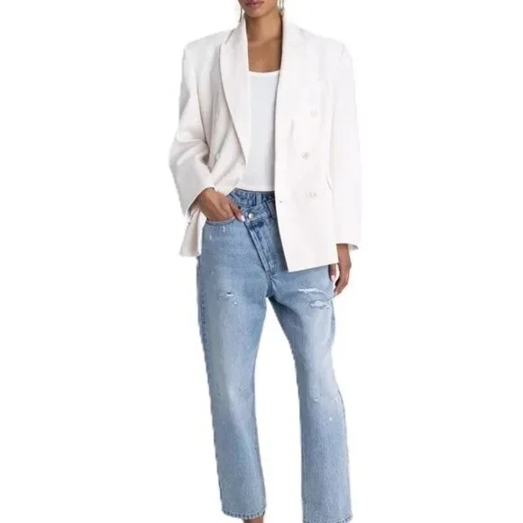 KBB by Kahlana The David Blazer Cream Color & Double Breasted - Size XL 16 - Picture 3 of 6